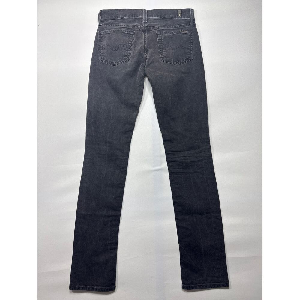 7 For All Mankind Women's Roxanne Straight Leg Dark Gray Jeans - Size 25 (28x31) - Picture 2 of 5